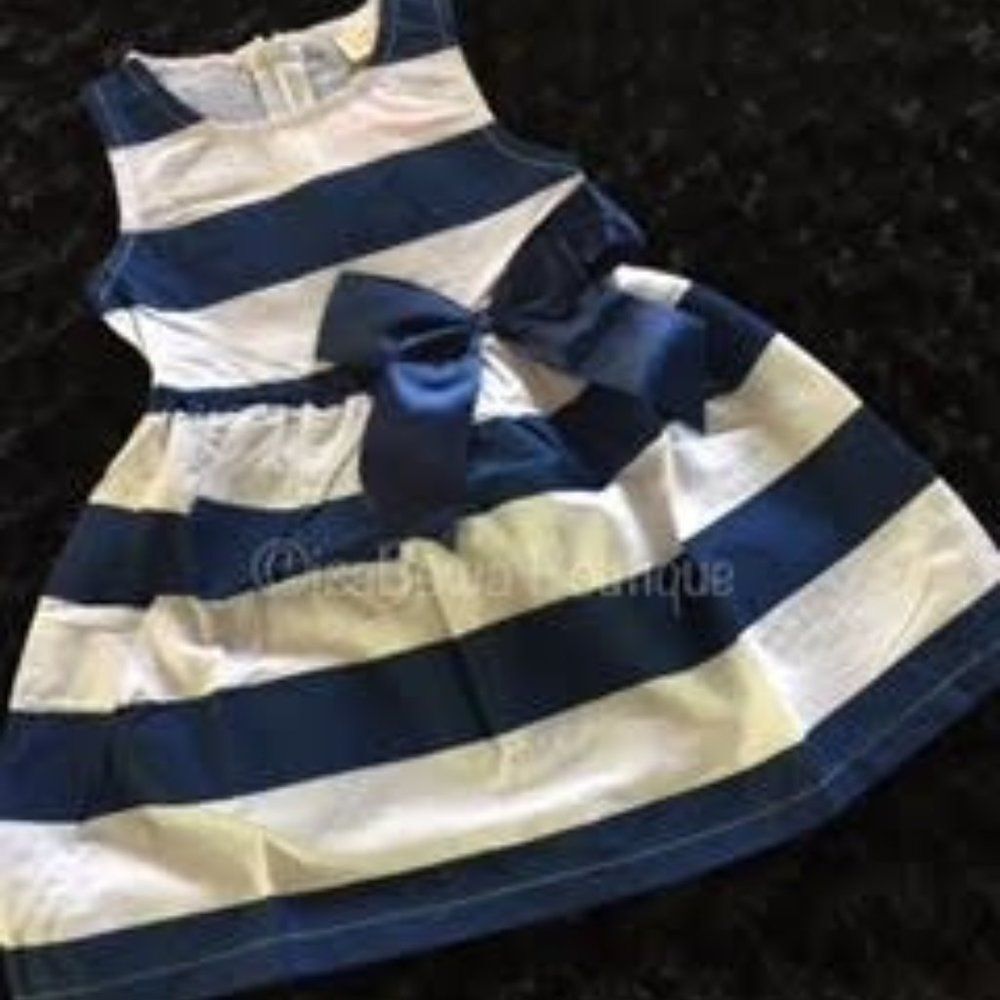 **** Navy & White Sailor Dress   4184  4T  NWT Boutique